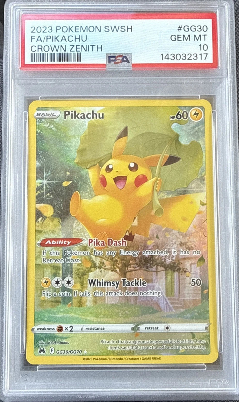 PSA 10 Pikachu Holo Card